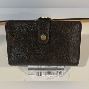 Authentic Louis Vuitton Monogram Canvas Snap Wallet Brown clutch